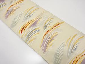 綴れ抽象波模様織出し袋帯